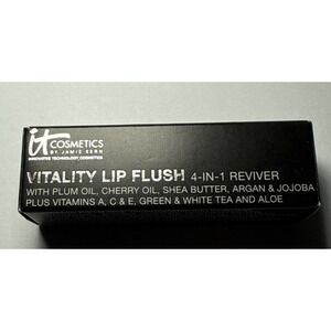 It Cosmetics Vitality Lip Flush 4-in-1 Reviver Balm Lipstick Gloss Stain .11 oz